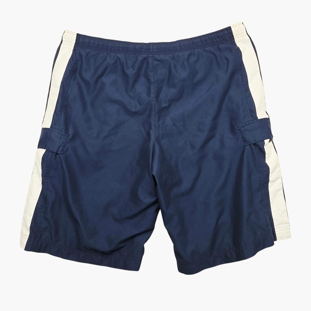 Nike Mens XL Navy Blue White Stripe Cargo Swim Trunks Mesh Lined Board Shorts - Picture 6 of 6